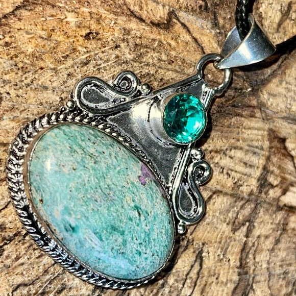 Ruby Fuchsite Pendant 2 1/4” - Picture 3 of 7